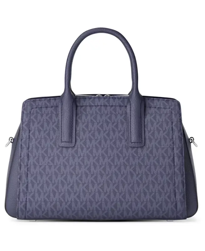 Laila Small Signature Logo Satchel Bag - Dress Blues - 2