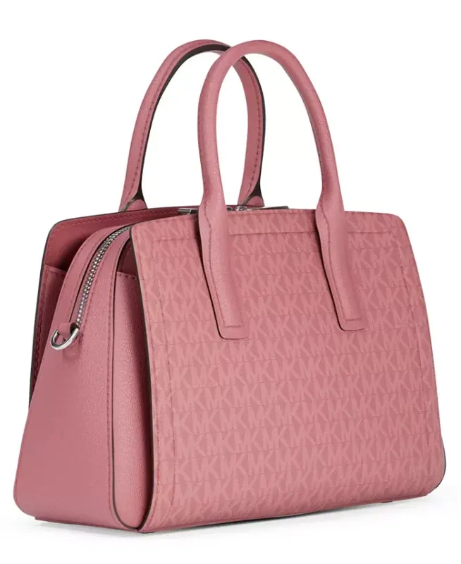 Laila Small Signature Logo Satchel Bag - Rosewood - 3