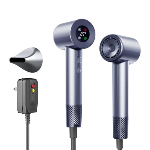 LAILISI LIALISI tomonidan ishlab chiqarilgan soch fen mashinasi, 360° nozul, 3 ta issiqlik sozlamasi, 110 000 RPM motor, oq - LAILISI