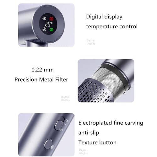 LAILISI LIALISI tomonidan ishlab chiqarilgan soch fen mashinasi, 360° nozul, 3 ta issiqlik sozlamasi, 110 000 RPM motor, oq - 6