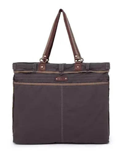 Lake Toya Canvas Tote Bag-Gray - 7