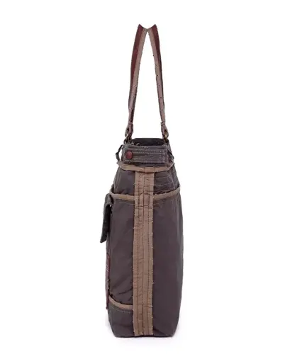 Lake Toya Canvas Tote Bag-Gray - 8