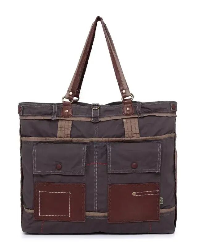 Lake Toya Canvas Tote Bag - Gray - TSD BRAND
