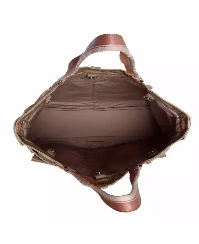 Lake Toya Canvas Tote Bag-Olive - 4