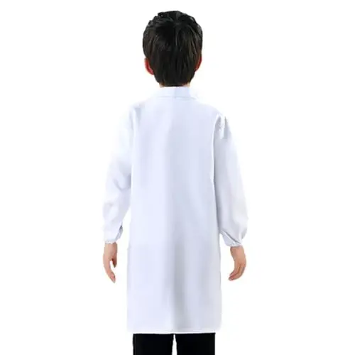 LALMISRL White Lab Coat for Kids Doctor Scientist Dress Up Costume for Boy Girls - Halloween Christmas Set - 3