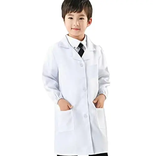 LALMISRL White Lab Coat for Kids Doctor Scientist Dress Up Costume for Boy Girls - Halloween Christmas Set - 2