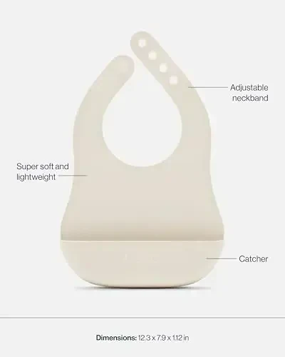 Lalo Birinchi Tishlash Silikon Bolalar Ovqatlantirish To'plami - Chaqaloqni Emizish uchun jihozlar - toksik bo'lmagan silikon - 1 ta Bib, 2 ta qoshiq, mashq stakan, so'rg'ichli plastinka va idish - 6 dona - Suli yormasi - 2