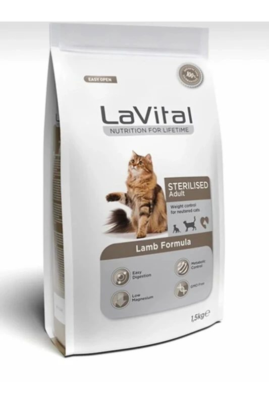Lamb Sterilized Cat Food for Weight Control 1.5 Kg - LA VITAL