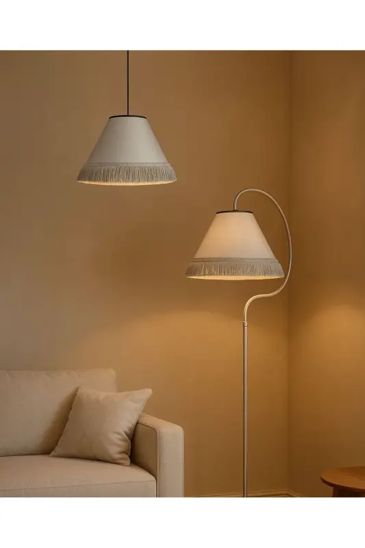 ⭐️Lambader + Tekli Sarkıt⭐️ Çise Set Siyah Gümüş Patine ⭐️Abajur GRİ Şapka Bohem Tarzın Modern Hali-Gümüş 2 SET - 1