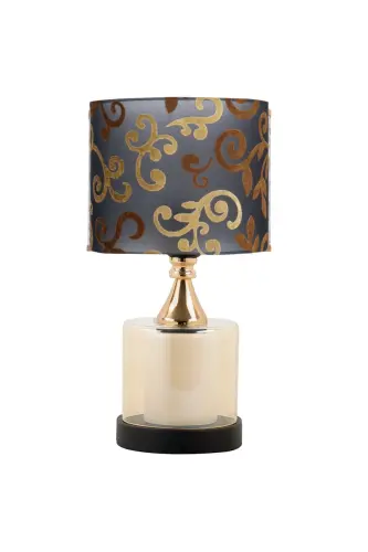 Lambent Gold Mini Cam Abajur - Spiral Siyah 