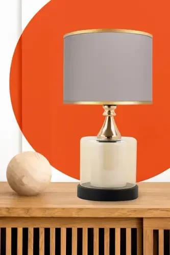 Lambent Gold Mini Cam Abajur-Vizon BEJ - Modazone (1)