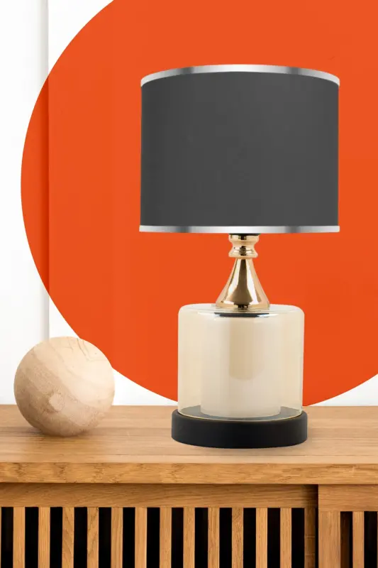 Lambent Gold Mini Glass Lampshade-GRAY - 2