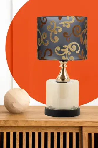 Lambent Gold Mini Glass Lampshade-Spiral Black - Modazone (1)