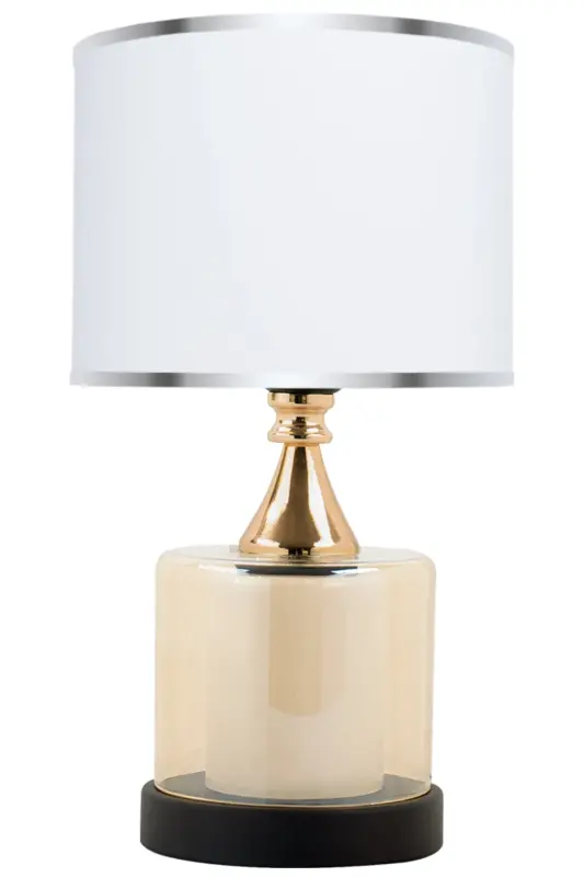 Lambent Gold Mini Glass Lampshade-White - MODAZONE