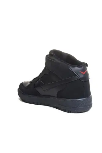 Lambirlent Unisex High-Neck Velcro Basketball Sports Shoes - High-Neck Black - Red 50 - 3