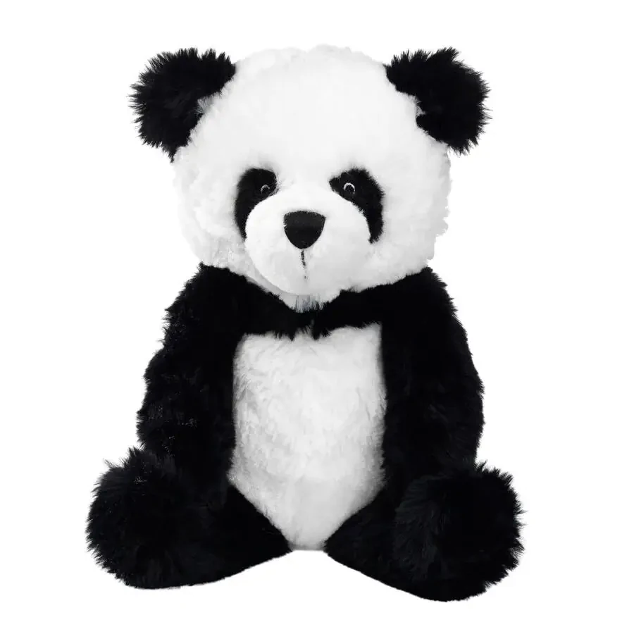 Lambs & Ivy Wild Life Black/White Plush Panda Bear Stuffed Animal Toy - Lucky - 1
