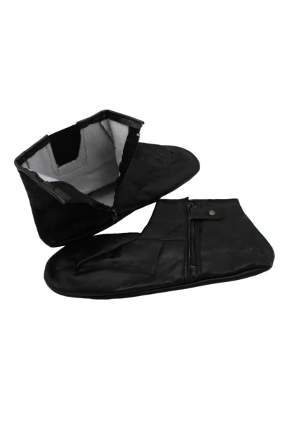 Lambskin leather coat with one-sided elastic - 3