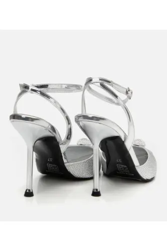 Kadın Lame Taşlı Abiye Stiletto - LAME-SILVER - 6