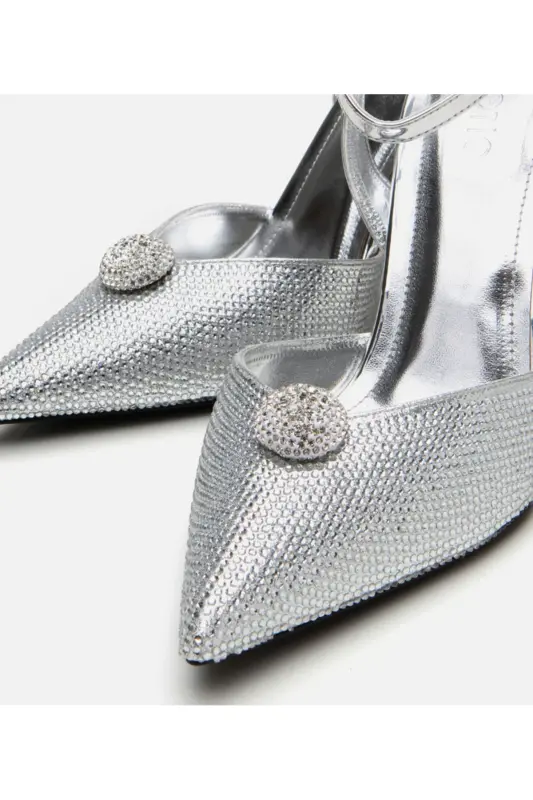 Kadın Lame Taşlı Abiye Stiletto-LAME - 4
