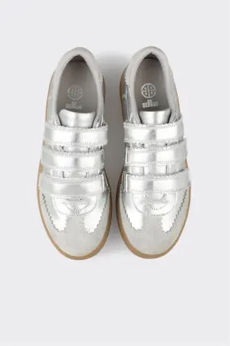 Lame Leather Women's Sneakers-Lame - 4
