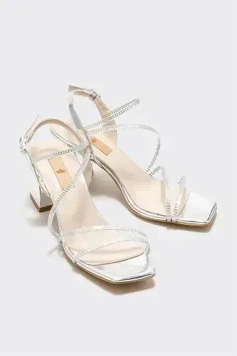 Lame Women's Heeled Sandals - ELLE (1)