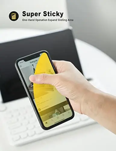 Lamicall Gold Phone Ring Stand, Universal Cell Phone Grip Cradle Kickstand Compatible with iPhone 13 12 11 Pro Xs Max XR X 8 7 6 6s Plus, All Android, Smartphone Accessories - 3