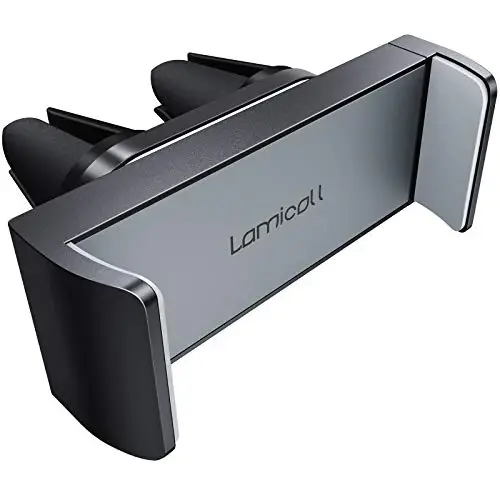 Lamicall Avtomobil Telefon O'rnatgichi, Havo Ventilyatori Klip Uskunasi, Universal Qo'llarsiz Telefon O'rni 12 Mini 11 Pro Xs Xs Max Xr X 8 7 6 6s Plus SE va Boshqa 4.7-6.5'' Smartfonlar bilan mos keladi - Kulrang - 1