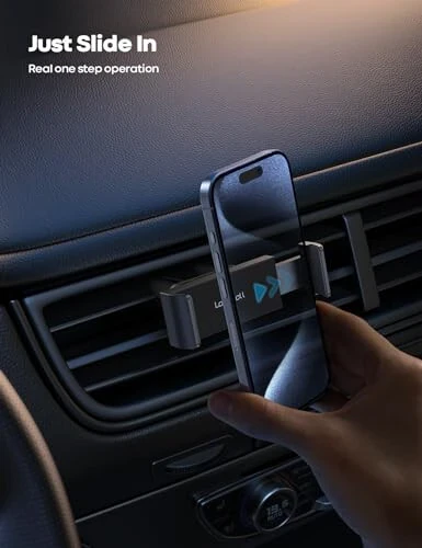 Lamicall Car Vent Phone Mount - Air Vent Clip Holder, Universal Stand Hands Free Cradle Compatible with Cell Phone 14 13 12 Mini 11 Pro Xs Max Xr X 8 7 6 6s Plus SE Smartphones Black - Lamicall (1)