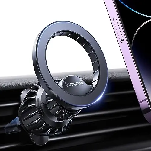 Lamicall for MagSafe Car Mount - [20 Super Magnets] Magnetic Phone Holders for Your Car, Air Vent Phone Holder Car, HandsFree Cell Phone Holder Mount Accessories for Women Men fit iPhone 17 16 Pro Max - 1