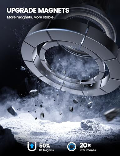 Lamicall for MagSafe Car Mount - [20X Strong Magnets] [Metal Hook] Magnetic Phone Holders for Your Car - 360° Rotation Car Phone Holder for iPhone 16 15 14 13 Pro Plus Max Case & All Phones - Lamicall (1)