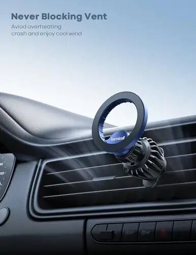 Lamicall for MagSafe Car Mount Vent 20 Super Magnets Accessories for iPhone | Magnetic Phone Holders for Your Car HandsFree Car Phone Holder Mount for Women Men Gift fit iPhone 18 17 16 Duo ProMax Blue - 6