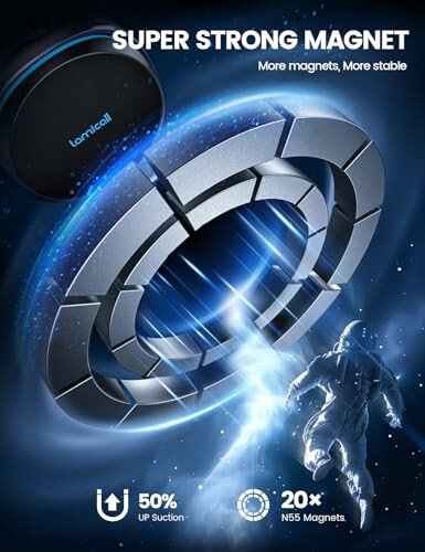 Lamicall for Magnetic Car Mount Charger - [2024 Cooling Fast Charging] 15W Wireless Car Charger - Hands Free Magnetic Car Phone Holder Charger Vent for iPhone 16 15 14 13 12 Pro Max Case - 5