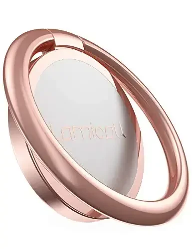 Lamicall Rose Gold Cell Phone Ring, Universal Adhesive Cell Phone Finger Grip Holder, Compatible with iPhone 17 16 15 Pro Max XR X, Galaxy S25 S24, All Android, Christmas Smartphone Accessories - 1