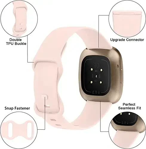 Lamshaw 22mm Classic Watch Bands: Soft Silicone Sports Strap Compatible with GTX12, GTX13, T60 Smart Watches - 5