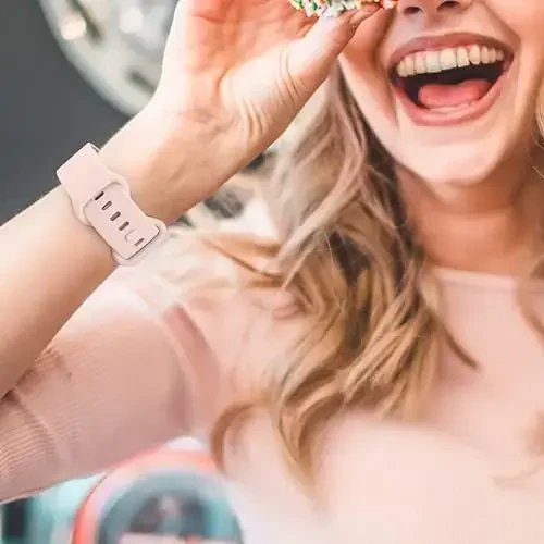 Lamshaw 22mm Classic Watch Bands: Soft Silicone Sports Strap Compatible with GTX12, GTX13, T60 Smart Watches - 3