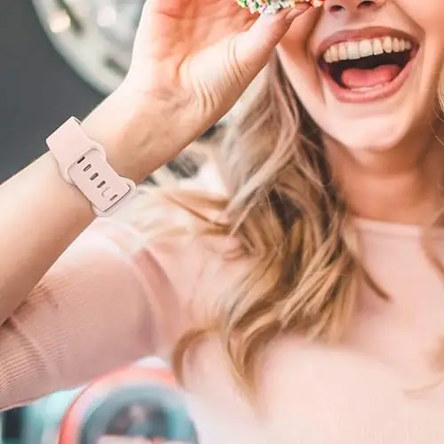 Lamshaw 22mm Classic Watch Bands: Soft Silicone Sports Strap Compatible with GTX12, GTX13, T60 Smart Watches - 3