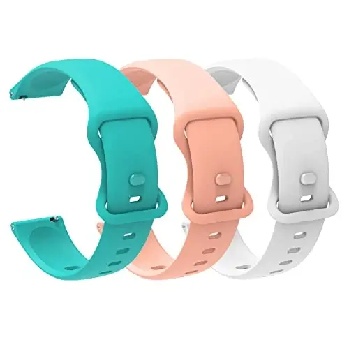 Lamshaw 22mm Classic Watch Bands: Soft Silicone Sports Strap Compatible with GTX12, GTX13, T60 Smart Watches - 1