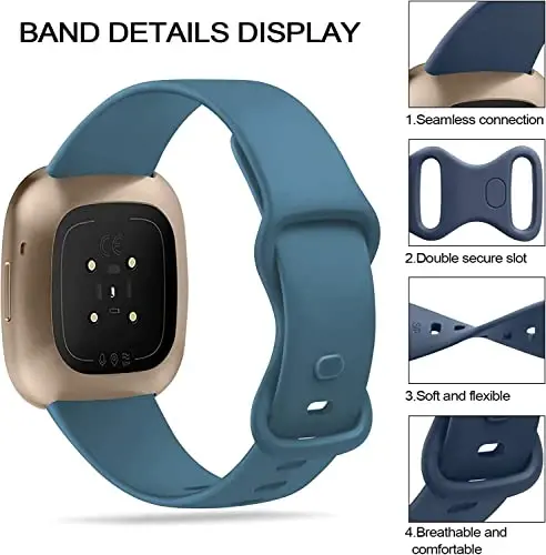 Lamshaw 22mm Classic Watch Bands: Soft Silicone Sports Strap Compatible with GTX12, GTX13, T60 Smart Watches - 5