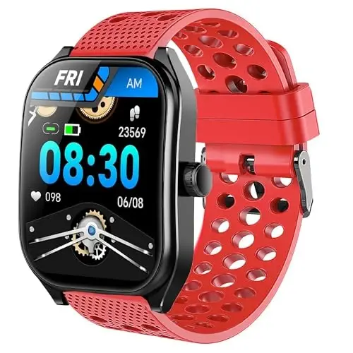 Lamshaw Compatible with Aolon Curve Smart Watch Bands, 22mm Silicone Replacement Wristbands Sport Strap with Metal Buckle Compatible with Aolon Curve 2.01