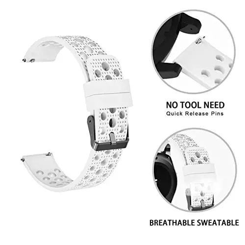 Lamshaw Compatible with Aolon Curve Smart Watch Bands, 22mm Silicone Replacement Wristbands Sport Strap with Metal Buckle Compatible with Aolon Curve 2.01