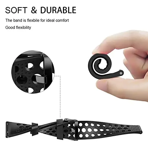 Lamshaw Compatible with Aolon Curve Smart Watch Bands, 22mm Silicone Replacement Wristbands Sport Strap with Metal Buckle Compatible with Aolon Curve 2.01