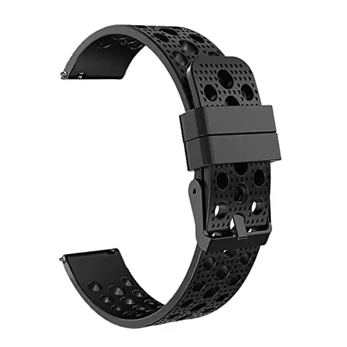Lamshaw Compatible with Aolon Curve Smart Watch Bands, 22mm Silicone Replacement Wristbands Sport Strap with Metal Buckle Compatible with Aolon Curve 2.01