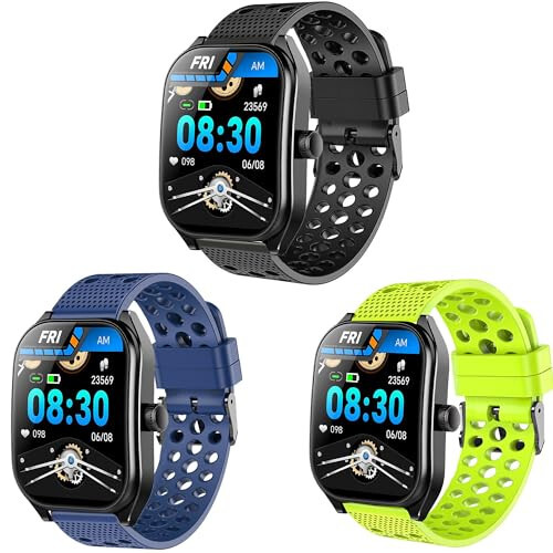 Lamshaw Aolon Curve Smart Watch Bands bilan mos keladigan, 22mm silikon almashtirish bilaguzuklari sport kamarini metall toka bilan Aolon Curve 2.01 dyuymli Smart Watch bilan mos keladi - 1