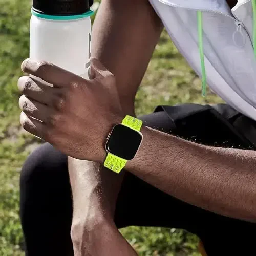 Lamshaw Compatible with Wahoo ELEMNT Rival Smartwatch Band, Silicone Replacement Wristbands Sport Strap with Metal Buckle Compatible with Wahoo ELEMNT Rival Smartwatch - 2