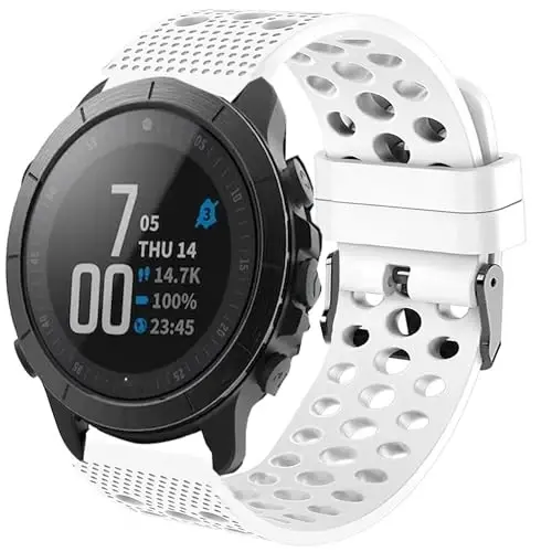 Lamshaw Compatible with Wahoo ELEMNT Rival Smartwatch Band, Silicone Replacement Wristbands Sport Strap with Metal Buckle Compatible with Wahoo ELEMNT Rival Smartwatch 