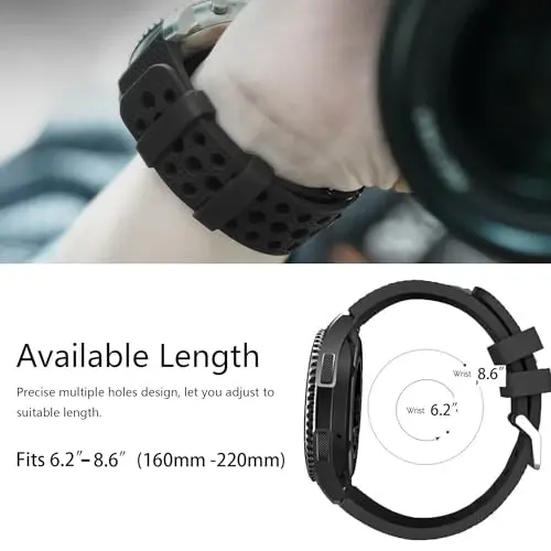 Lamshaw Compatible for Kuizil Smart Watch Band, Silicone Replacement Wristbands Sport Strap with Metal Buckle Compatible with Kuizil T70 1.91