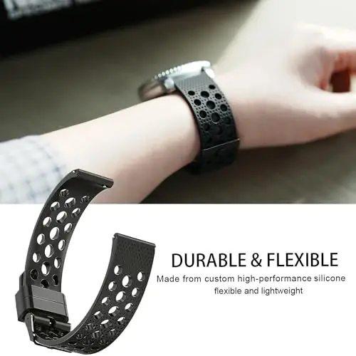 Lamshaw Compatible for Kuizil Smart Watch Band, Silicone Replacement Wristbands Sport Strap with Metal Buckle Compatible with Kuizil T70 1.91