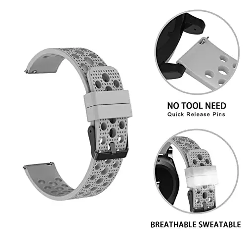 Lamshaw Compatible for Kuizil Smart Watch Band, Silicone Replacement Wristbands Sport Strap with Metal Buckle Compatible with Kuizil T70 1.91