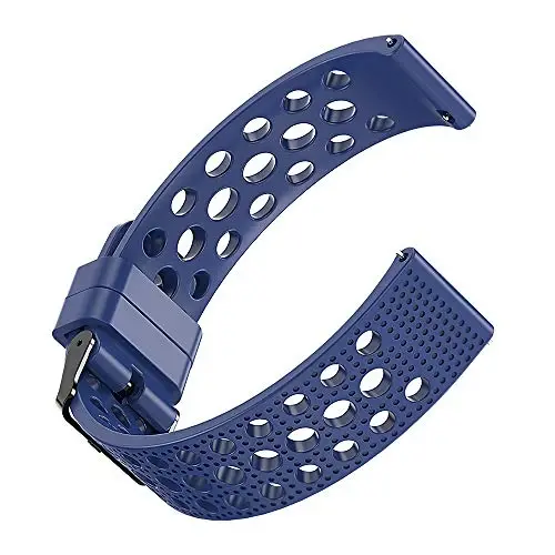 Lamshaw Совместимый с Wahoo ELEMNT Rival Smartwatch Band, силиконовые сменные спортивные ремешки с металлической пряжкой, совместимые с Wahoo ELEMNT Rival Smartwatch - 4