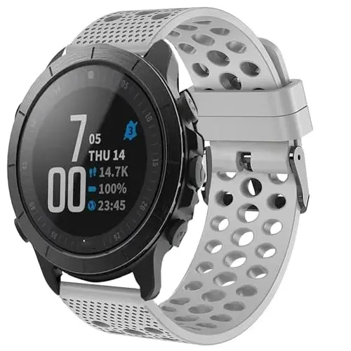 Lamshaw Compatible with Wahoo ELEMNT Rival Smartwatch Band, Silicone Replacement Wristbands Sport Strap with Metal Buckle Compatible with Wahoo ELEMNT Rival Smartwatch - 1